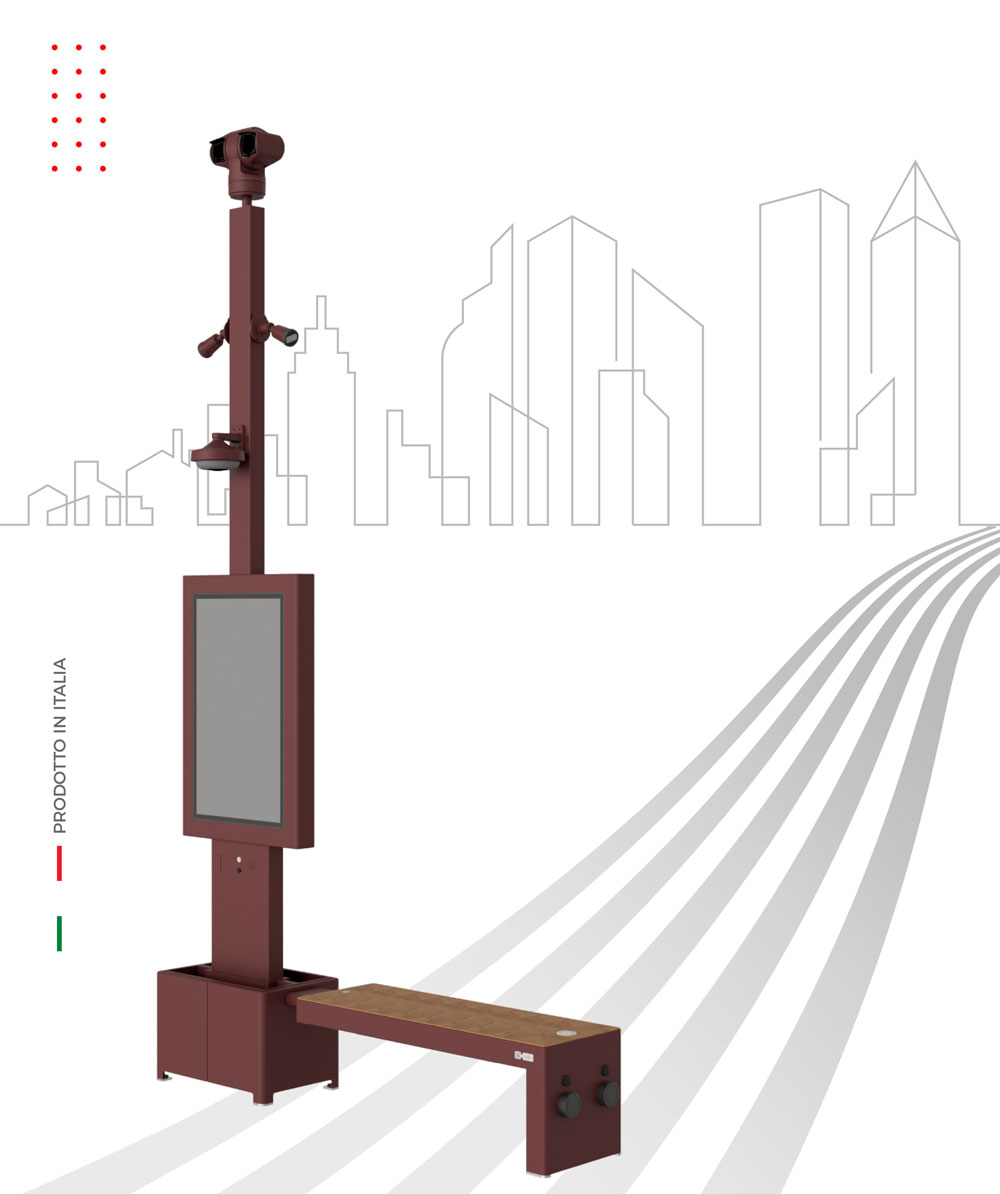 Arredo urbano Isola Paestum con Display