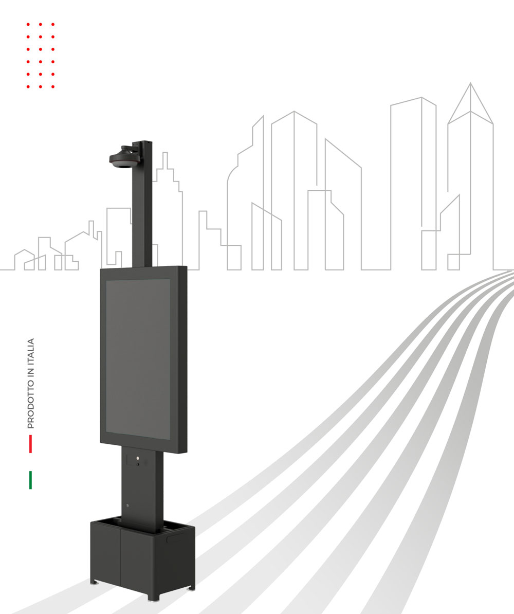 Arredo urbano Display Outdoor con Telecamera