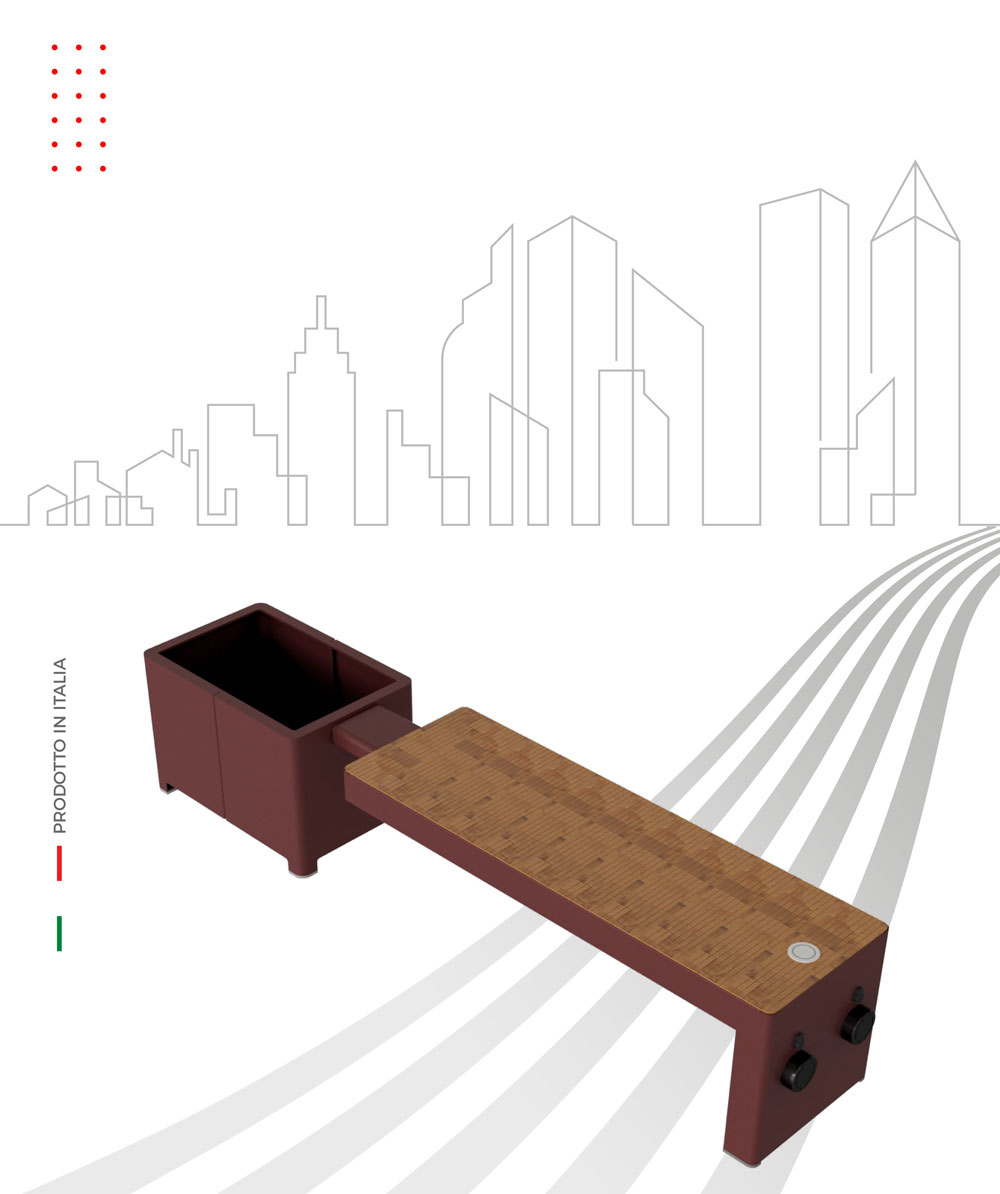 Arredo urbano Bench Slim Smart Chieri