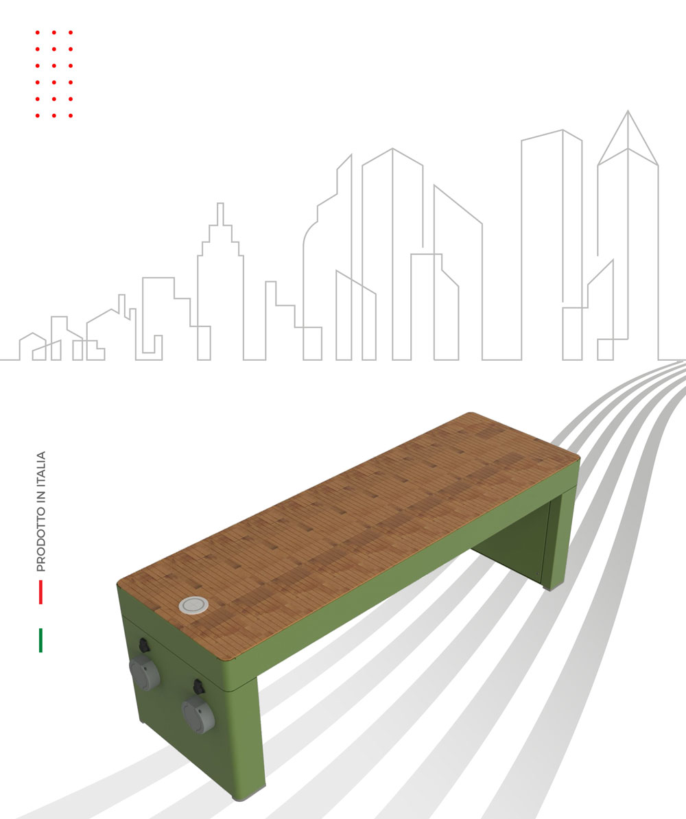 Arredo urbano Panchina Slim Smart